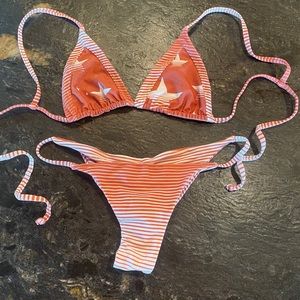 Stone fox swim bikini set retro star size M